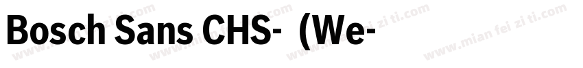 Bosch Sans CHS-普通(We字体转换